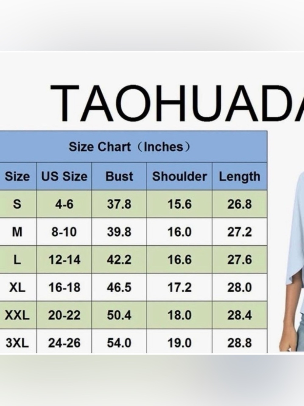 TAOHUADAO Vneck Split Sleeve Blouse Size XL - Picture 10 of 10